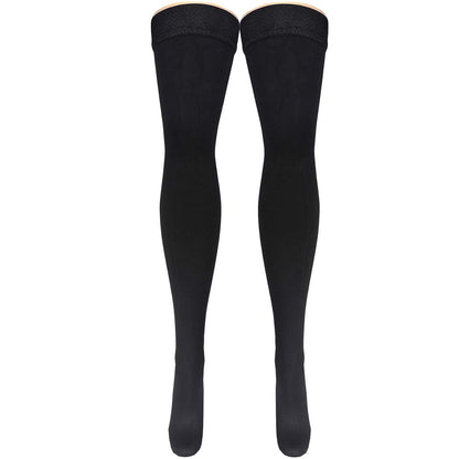 Truform Compression Socks, 20-30 Mmhg, Men's Dress Socks, Thigh High Over Knee Length Black, Pack of 1