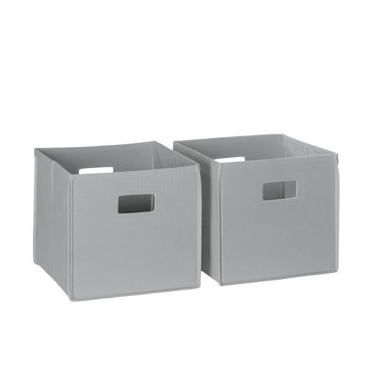RiverRidge Kids 02-058 2-Pc Folding Storage Bin Set, Gray