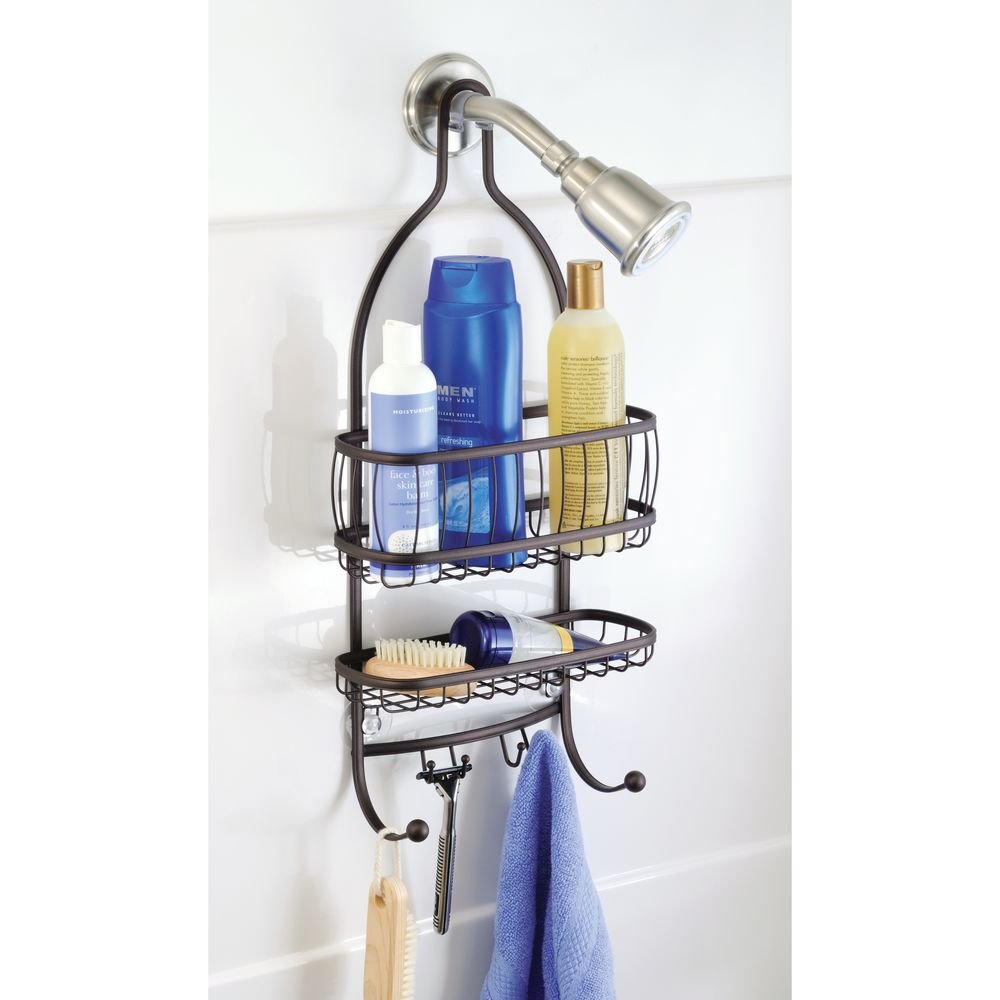 InterDesign, Repisa para DUcha York Lyra, 29x24.13x11.43 cm, Bronce