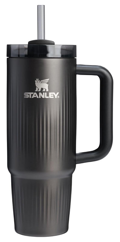 Stanley Quencher H2.0 Vaso con Asa y Popote, 40 oz - Negro -