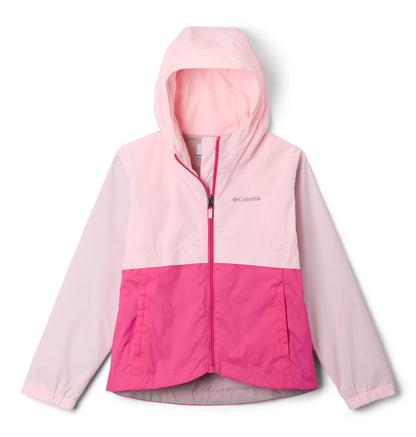 Columbia Chamarra Impermeable con Forro Polar y Capucha para Niña - XL - Rosa satinado - rosa hielo