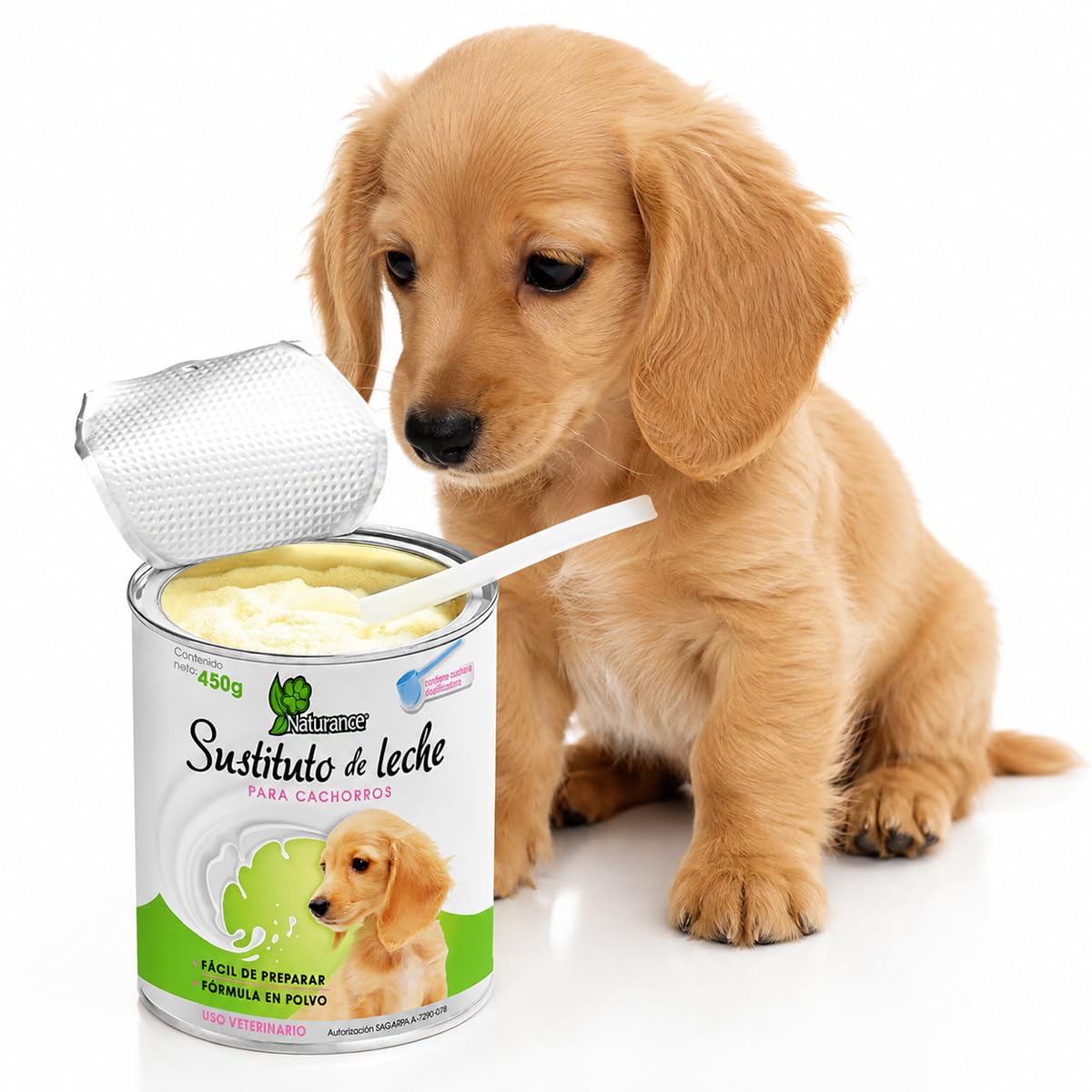 Naturance Sustituto de Leche para Perro Cachorro con Cuchara Medidora 450 g
