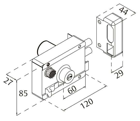Phillips Cerradura de Sobreponer HS 4100 Insta Fácil Derecha Acero Inoxidable