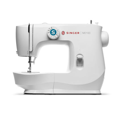 SINGER M2100 - Máquina de coser ligera y compacta con 63 aplicaciones de puntadas, luz LED y ojal fácil de 4 pasos, ideal para reparar y coser