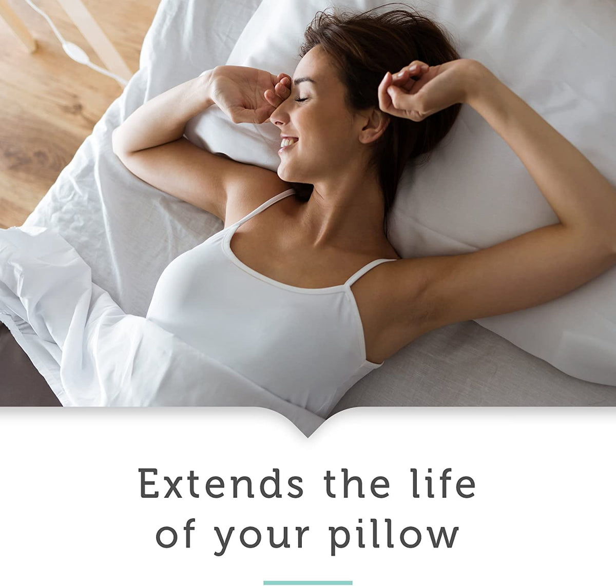 Aller-Ease Protector de Almohada 100% algodón Transpirable para Dormir, tamaño Queen 30 x 20 Pulgadas, Paquete de 4, Color Blanco