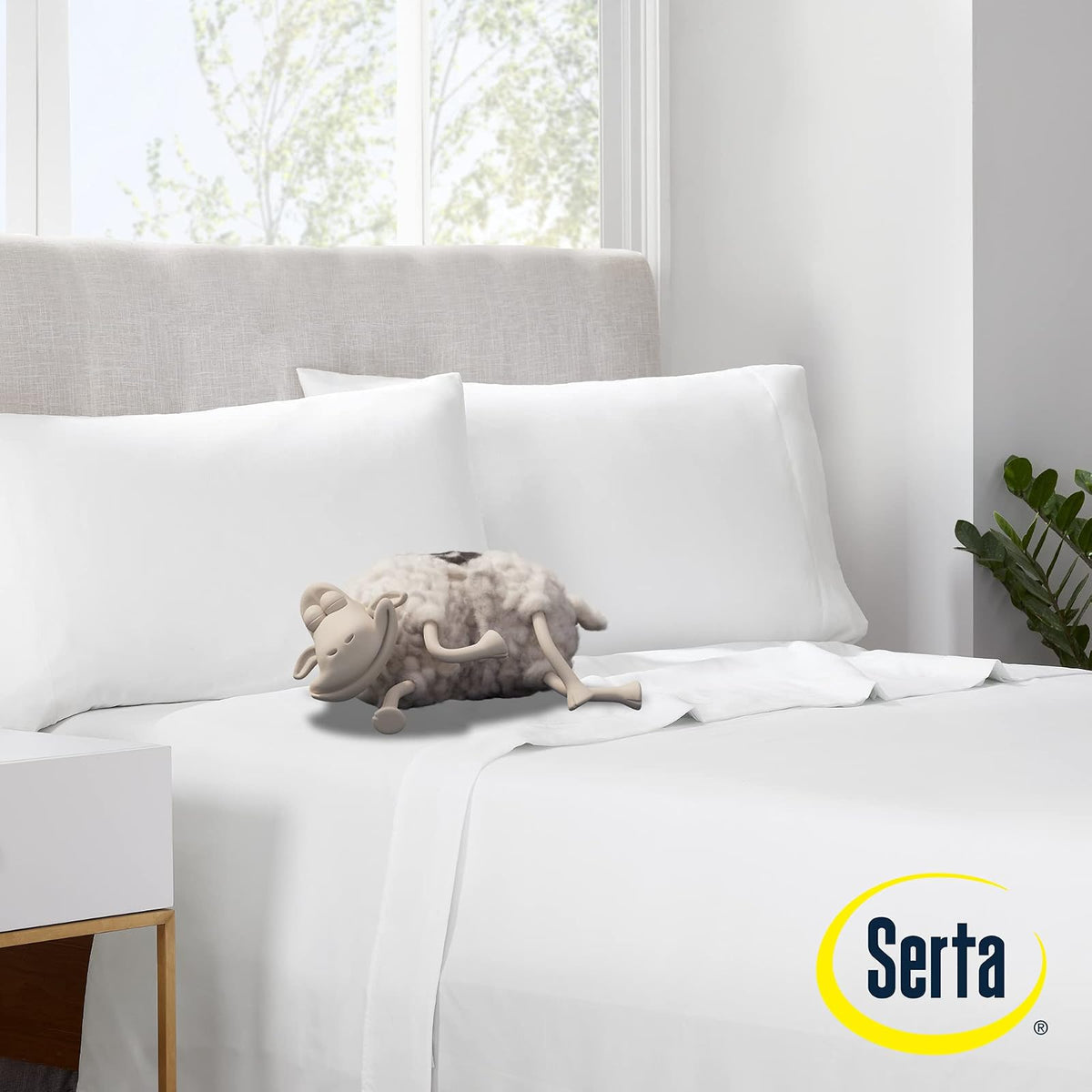 Serta Simply Clean - Juego de sábanas de 4 Piezas, hipoalergénicas, Resistentes a Las Manchas, tamaño King, Color Turquesa