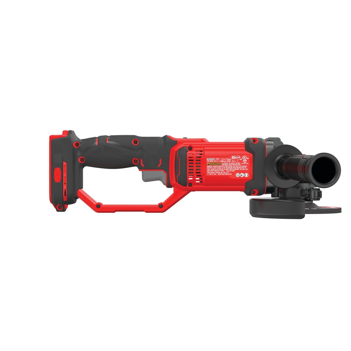 CRAFTSMAN Esmeriladora Angular de 4-1/2 Pulgadas 20V Inalámbrica sin Bateria Inluida CMCG400B