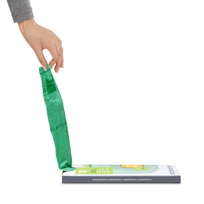 simplehuman Code Z 30 Liner, forro de ajuste personalizado, bolsas de basura compostables en paquetes dispensadores