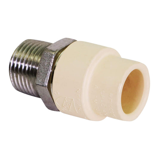 Everflow Supplies SSCPM012-NL 1/2" Lead Free Transition Fitting with a Stainless Steel Male Threaded and with a CPVC Connection