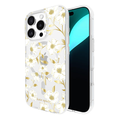 Kate Spade New York Funda para iPhone 16 Pro, Compatible con MagSafe - Sunshine Floral Gems