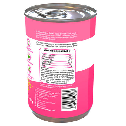 RESPET Alimento Húmedo Perro Adulto Salmón y Vegetales Sin Gluten 12 Latas 410g
