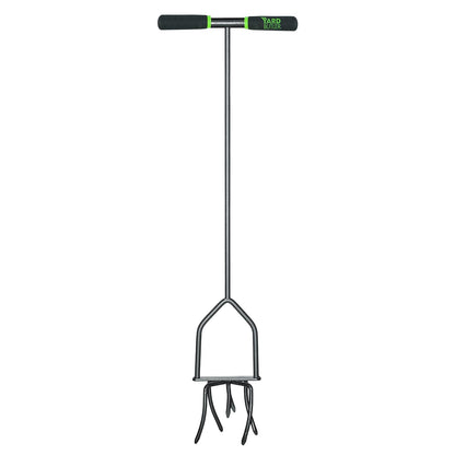 Yard Butler Twist Tiller Cama elevada manual de servicio pesado Jardín y caja de flores Cultivador de desmalezado con garras Herramienta manual de aireación con eje de acero sólido Púas irrompibles -