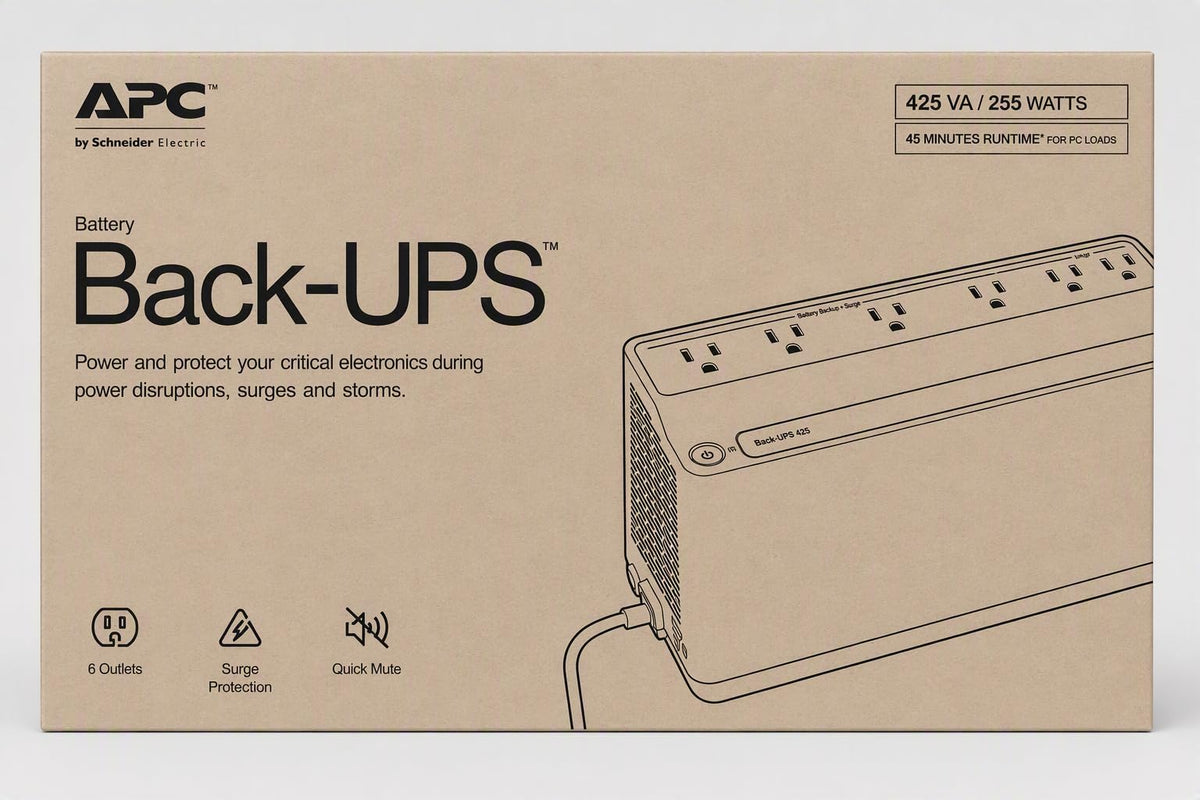 APC Unidad Back-UPS con 6 Tomas de Salida, 425 VA 120 V
