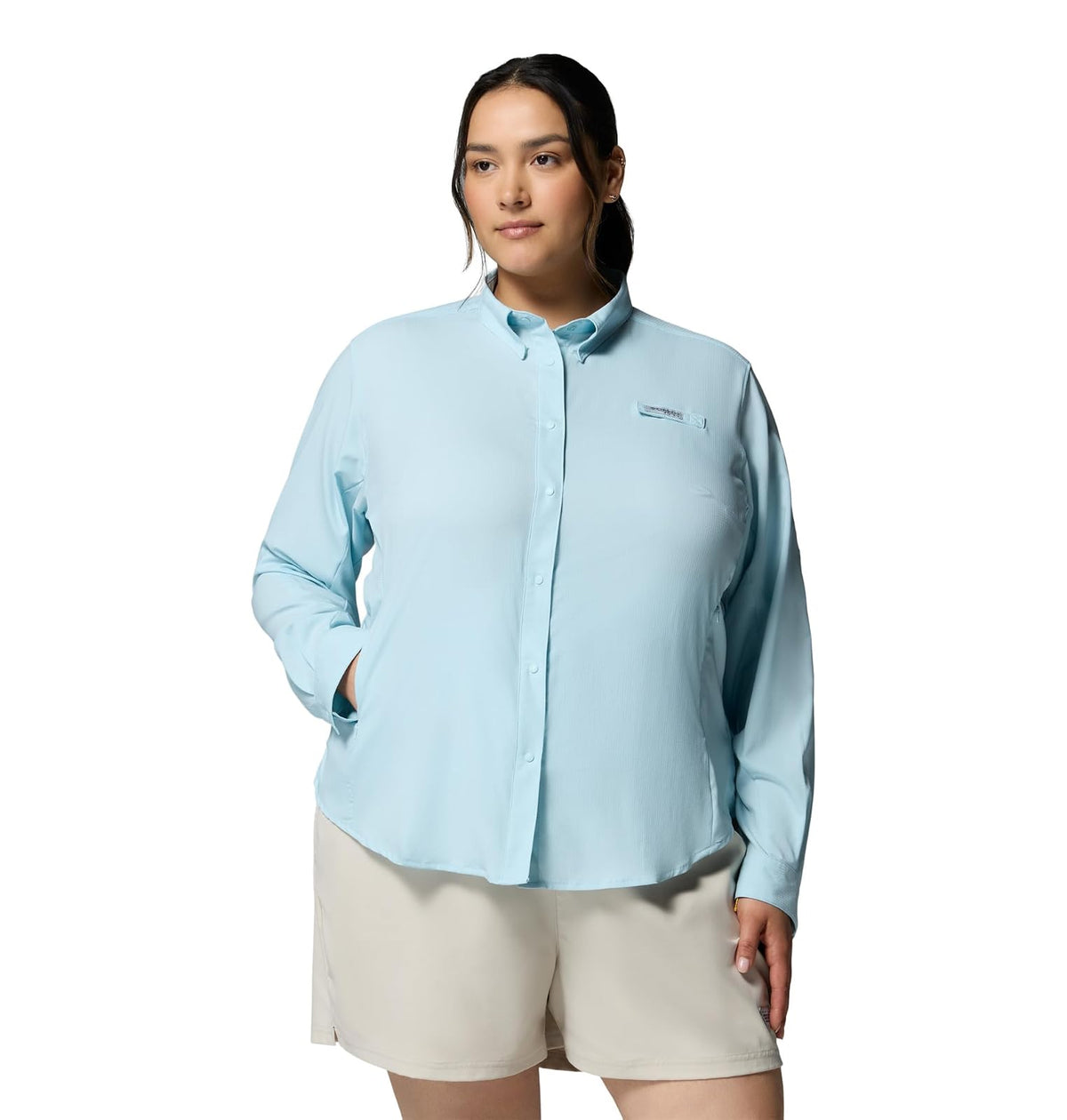 Columbia PFG Tamiami II - Camisa de Pesca de Manga Larga para Mujer, Guava Rosado, Small