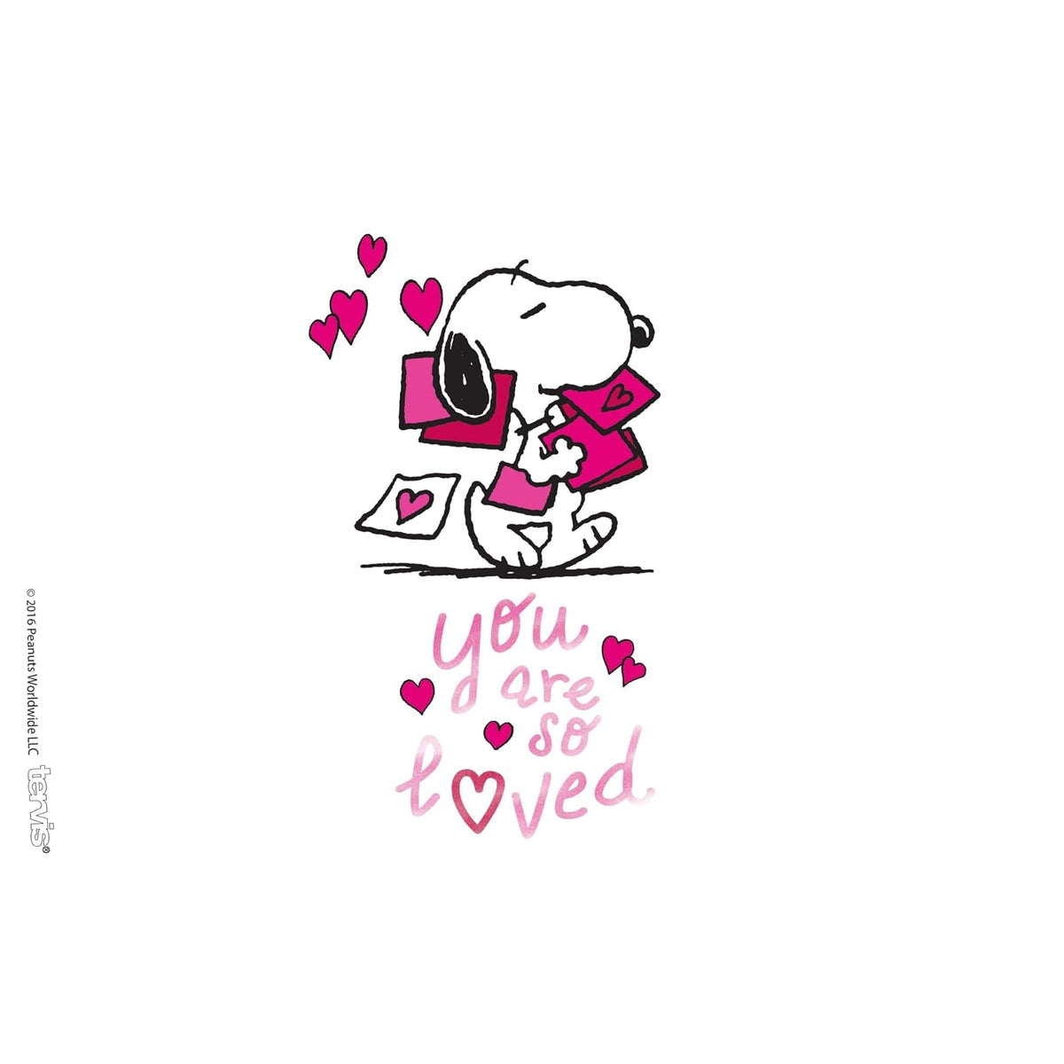 Tervis Peanuts Snoopy You are So Loved - Vaso aislado de doble pared, 16 onzas, clásico