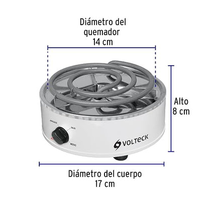 Volteck PAEL-1R, Parrilla eléctrica 1 quemador, redonda