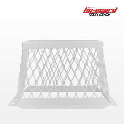 HY-C RVG-DVG VentGuard universal de acero inoxidable, 100% malla de acero inoxidable 304, fácil instalación, 7 pulgadas de largo x 7 pulgadas de ancho x 5 pulgadas de alto, acabado de recubrimiento en polvo blanco