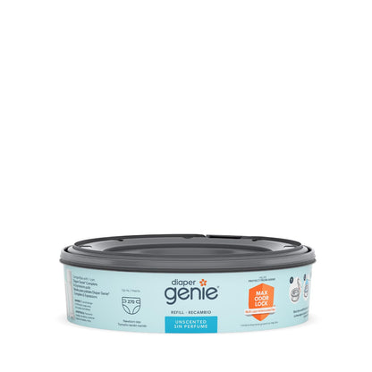Recambio redondo de bolsas Diaper Genie sin fragancia | Paquete de 1 | Puede contener hasta 270 pañales tamaño recién nacido.
