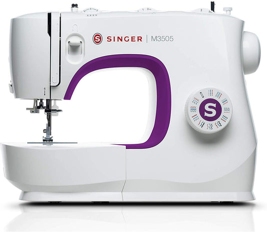 SINGER® M3505 Máquina de Coser Mecánica de 32 Puntadas Ideal Para Costura | Ideal principiantes, panel sencillo manejar, adecuada para proyectos básicos, decorativos y reparaciones cotidianas rápidas