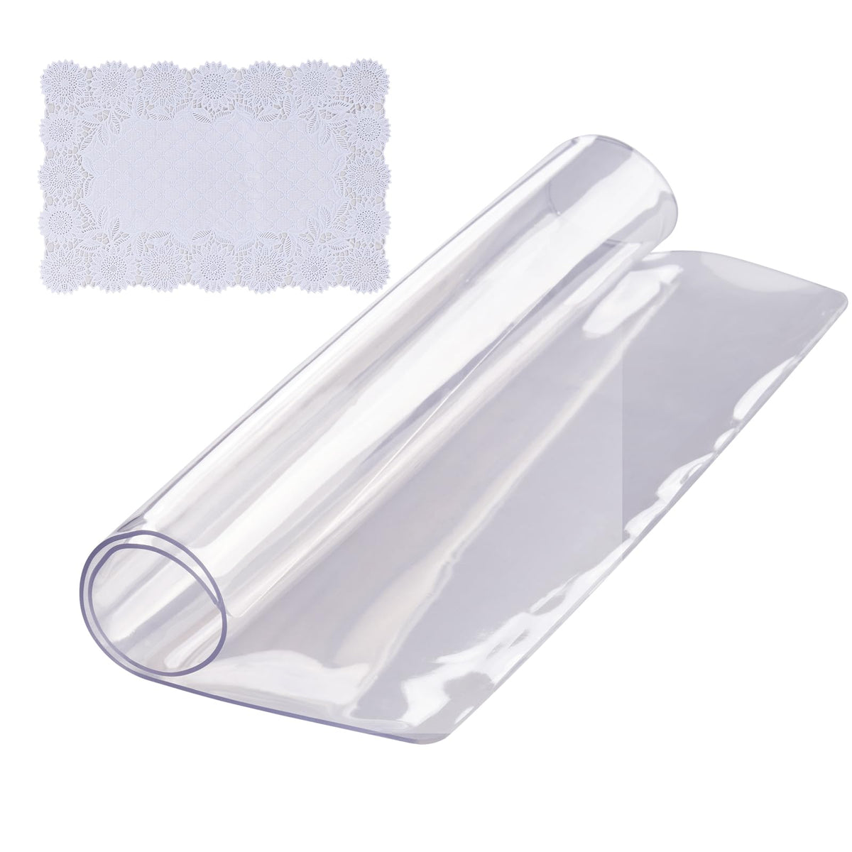 Mantel Protector de Mesa VEVOR de PVC Transparente - 30.5 x 30.5 cm (Cuadrado)