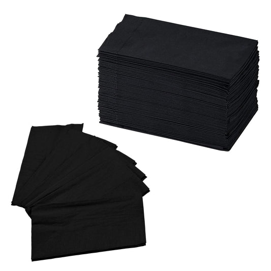 Perfectware - Servilletas de cena de 2 capas, color negro, paquete de 125 unidades