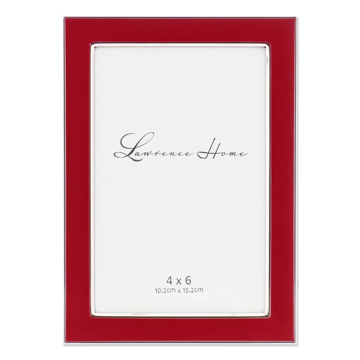 Lawrence Frames Marco de Fotos Metal con Esmalte Blanco - Rojo - 10.16 x 15.24 cm (4x6 pulg)
