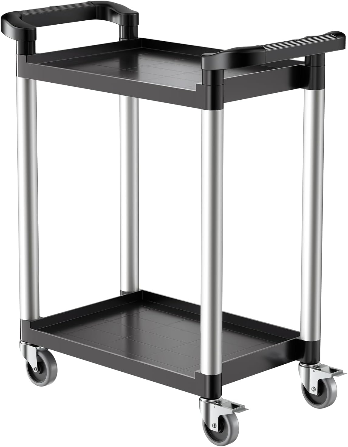 VEVOR Carro Utilitario de Plástico, 2-3 Niveles, Capacidad 300 lb - 2 niveles: 300 libras