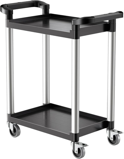 VEVOR Carro Utilitario de Plástico, 2-3 Niveles, Capacidad 300 lb - 2 niveles: 300 libras