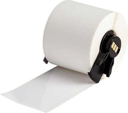 Brady Cinta adhesiva permanente de vinilo para todo tipo de clima para impresoras M610, M611, M710, BMP61 y BMP71, 2 pulgadas x 50 pies, color blanco. M6C-2000-595-WT