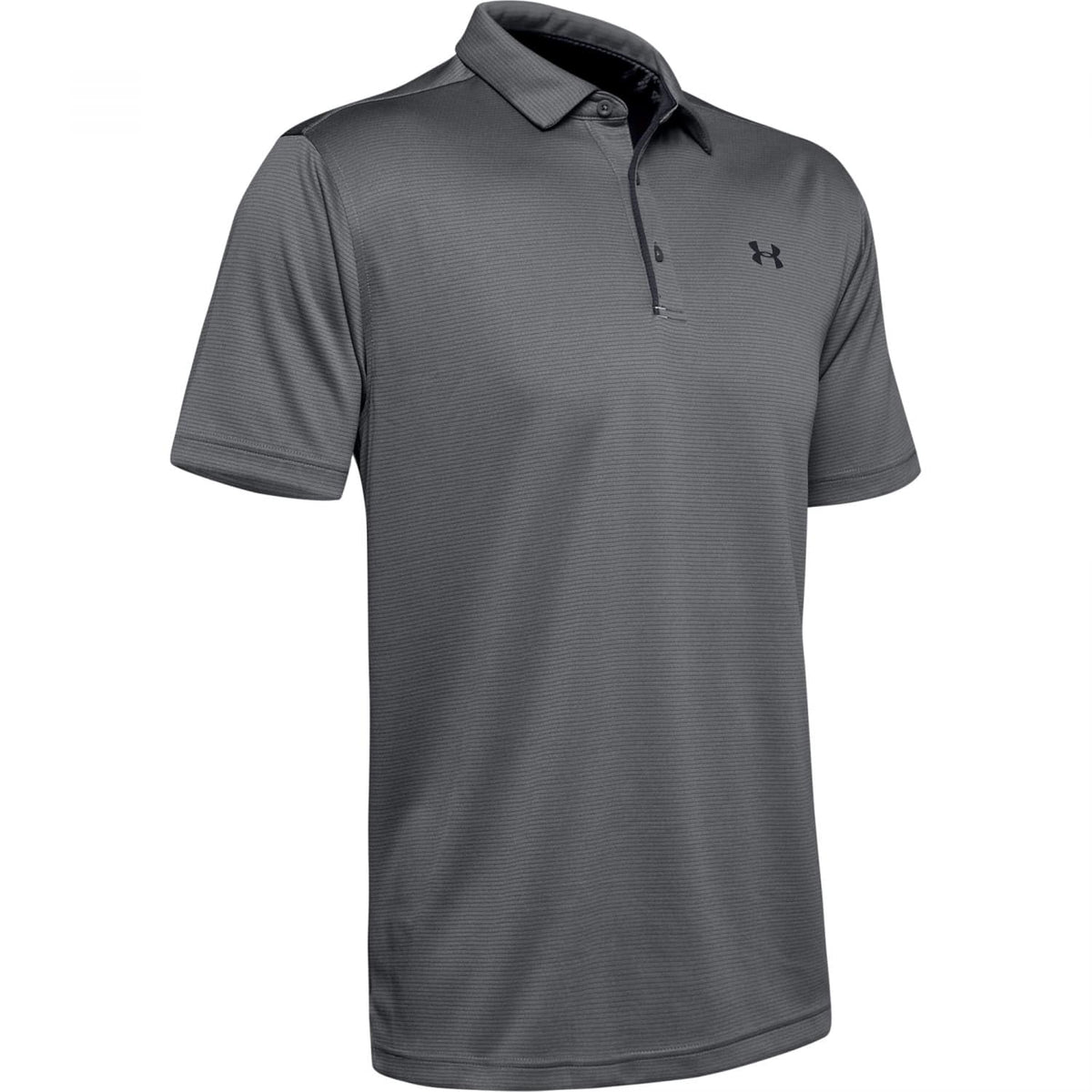 Under Armour Polo de Golf UA Tech para Hombre - XL Alto - Gris (Graphite - Black - 040)
