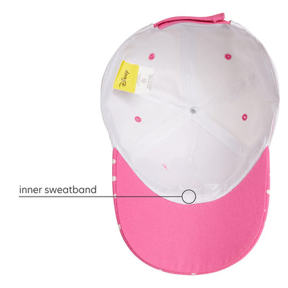Disney - Gorra de béisbol de Minnie Mouse para niñas, diseño de Lazo 3D con ala Curvada y Correa Trasera (4-7)