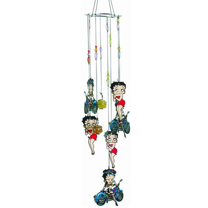 Spoontiques Carillón de viento de metal Betty Boop Biker