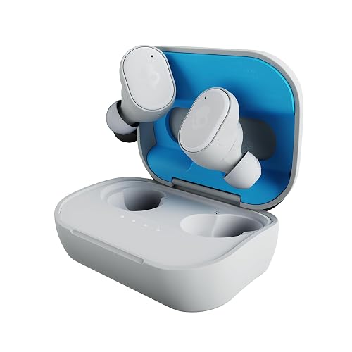 Skullcandy Audífonos Grind In-Ear Inalámbricos, 40 Horas de batería, Skull-iQ, Habilitados para Alexa, Micrófono, Compatibles con iPhone Android y Dispositivos Bluetooth, Gris
