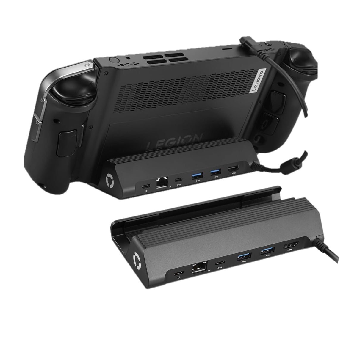 Legion Go USB-C Hub Dock para Legion Go - Base 6 en 1, expansión de Puerto, Carga, Video, Soporte Ethernet