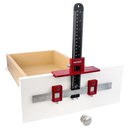 Milescraft 7300 - Kit de gabinete - Plantilla de hardware para gabinete, plantilla de pin de estante, plantilla de bisagra y plantilla deslizante para cajones. Manijas de gabinete, plantilla de