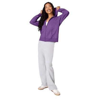 Hanes Sudadera con Capucha y Cierre Completa Ecosmart Chamarra de Calentamiento o Pista para Mujer