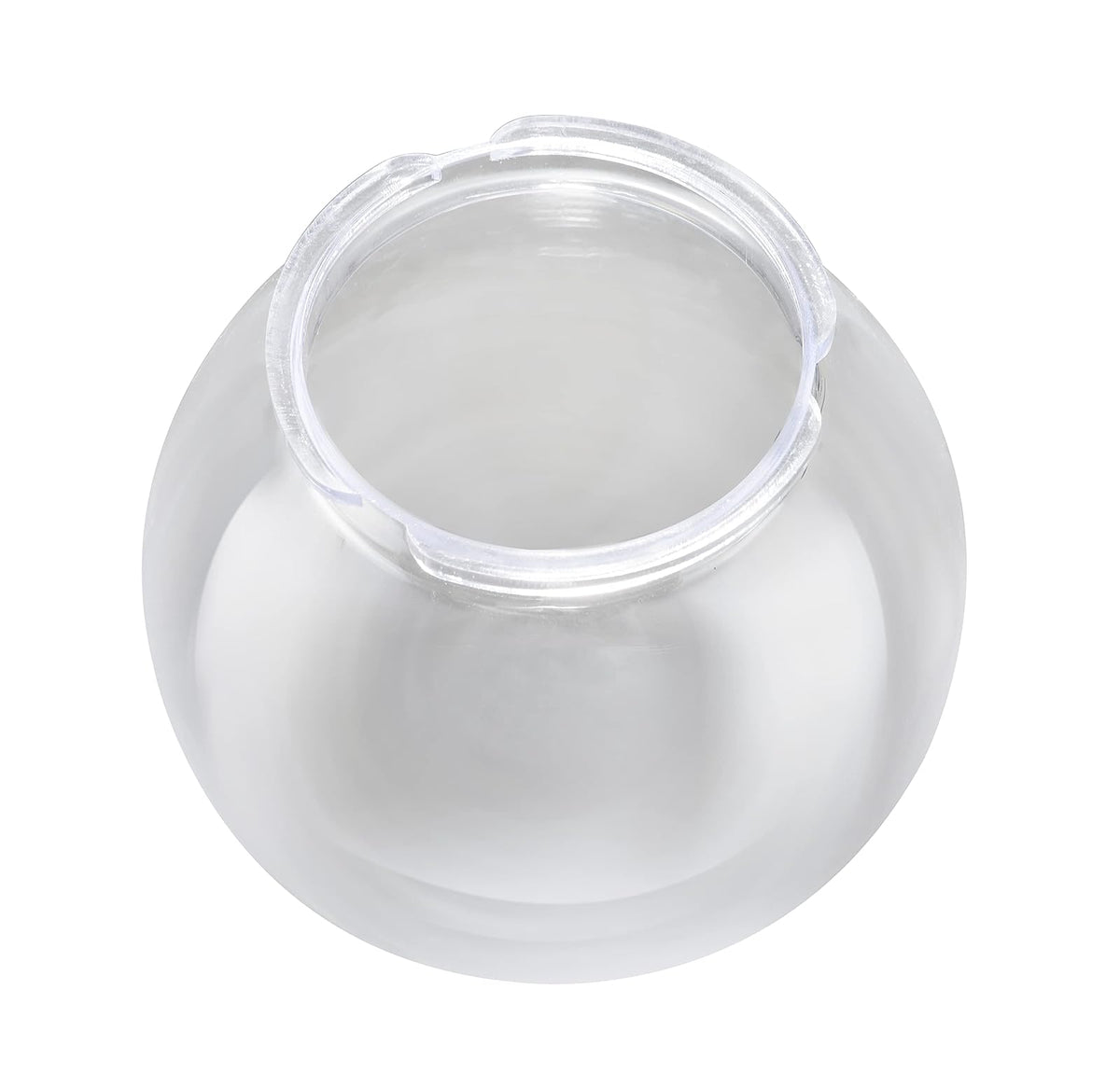 Aspen Creative 28001-60-11, globo de repuesto acrílico transparente de 6 pulgadas con cuello de bloqueo giratorio de 3-3/4 pulgadas