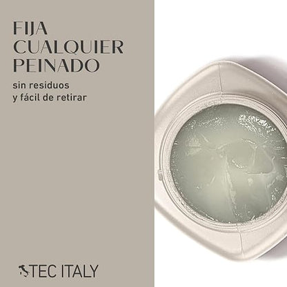 TEC ITALY Gel Della Cera 280 g | Gel de Fijación Media para Cabello | Acabado Natural y Estilizado | Acondiciona y Define Todo Tipo de Cabello | Con Aminoácidos para Brillo y Suavidad