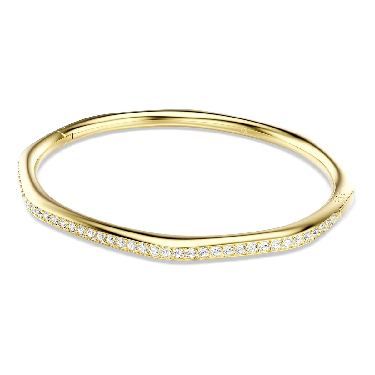 Swarovski Brazalete Dextera, Forma octagonal, Talla redonda, Blanco, Baño tono oro