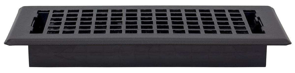 Decor Grates LTH410-BLK - Registro de piso de celosía, 4 x 10 pulgadas, color negro