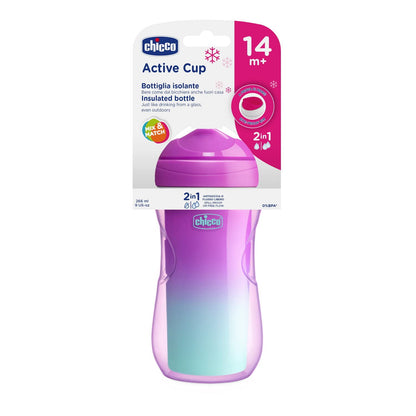 CHICCO, Vaso Entrenador Active, 14m+, Color Rosa