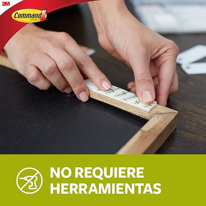 COMMAND 3M Tiras Adhesivas para Colgar Cuadros Grandes Negras 12 piezas | Decora sin dañar paredes, Removibles y sin residuos, No requiere herramientas, Soporta hasta 7.2 kg, Uso interior