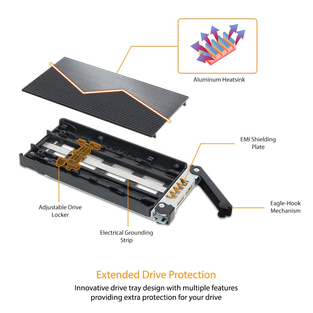 Icy Dock MB833M2K-B PCIe NVMe - Estante móvil para bahía Externa de 3,5" (1 x M.2 PCIe NVMe SSD