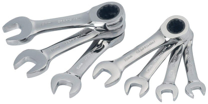 CRAFTSMAN CMMT87025 Juego de llaves de carraca métricas de 12 puntos de 7 piezas