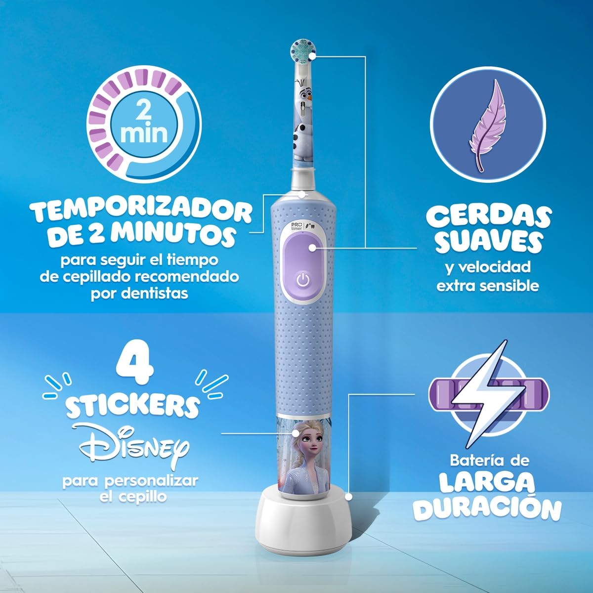 Oral-B Disney Frozen Cepillo de Dientes Eléctrico para Niños (+3)