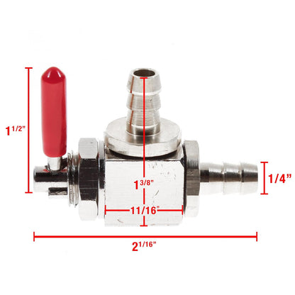 Raider Universal Shut Off Valve 90 - Degree Turn (Fits 1/4 in. line)