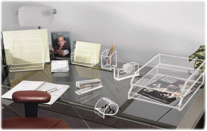 Kantek AD45 Organizador acrílico para archivos, 20.3 x 5.1 x 17.8 cm, transparente