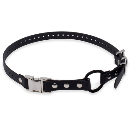 Educator Collar de Perro Bungee, Biothane, Impermeable - 3 - 4W x 33L - Negro