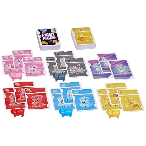 Hasbro Gaming Piggy - Juego de Cartas para 2 a 6 Jugadores Desde 7 Años