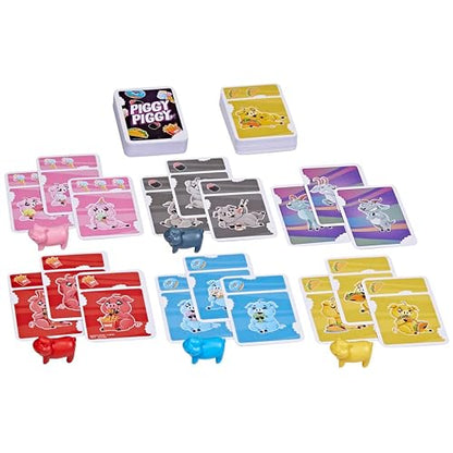 Hasbro Gaming Piggy - Juego de Cartas para 2 a 6 Jugadores Desde 7 Años